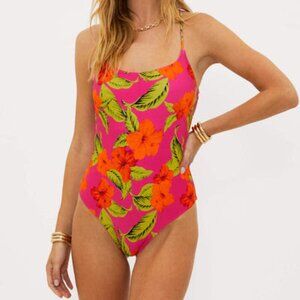 Beach Riot - Stevie One Piece Hibiscus Sunset - Size L